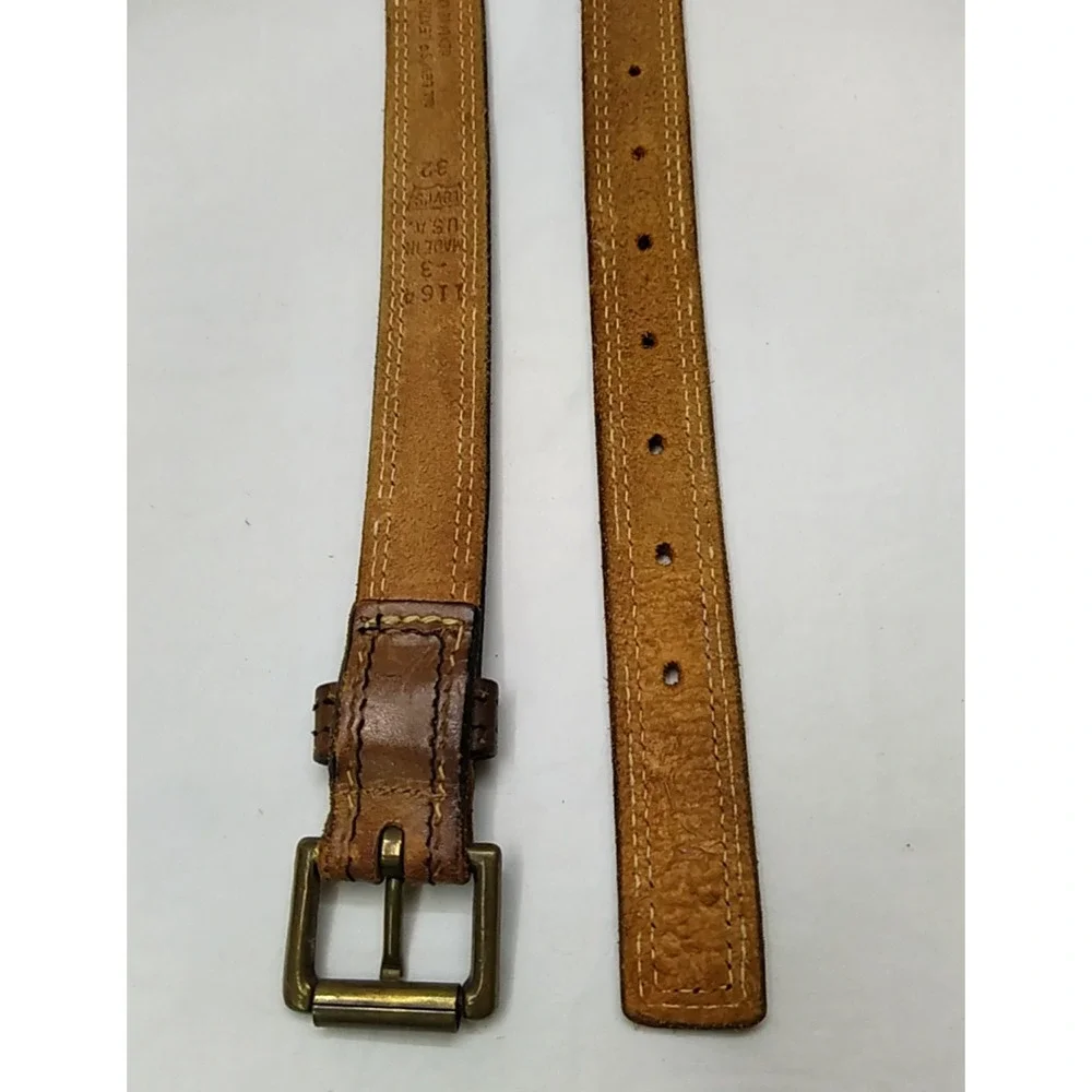 Levi's Brown Leather Buckle Women Belt - Made in USA - Size 32